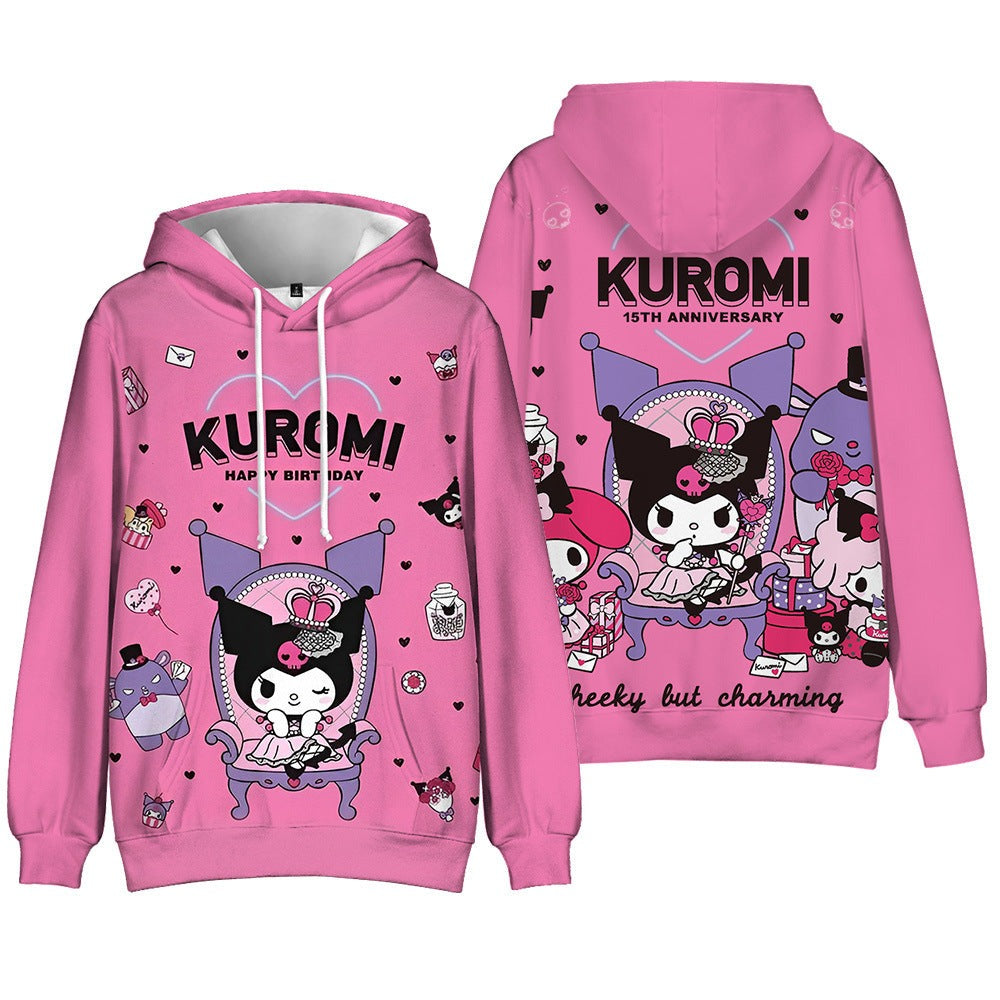 Kids  Kuromi  Full Printed Hoodie - mihoodie