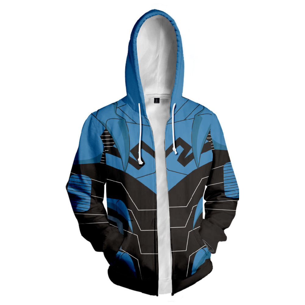 Blue Beetle Jaime Reyes Cosplay Hoodies 3D Print Zipper Jacket