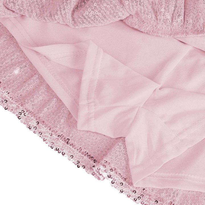 Women's Ruffle Skirt Elastic Waist Sequin Skirt - mihoodie