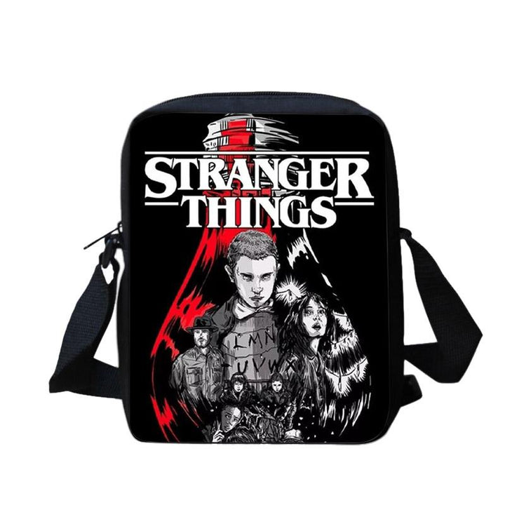 Stranger things 3D Student Stylish Unisex Daypack for Boys Girls School Book Bags 4-pieces Set - mihoodie