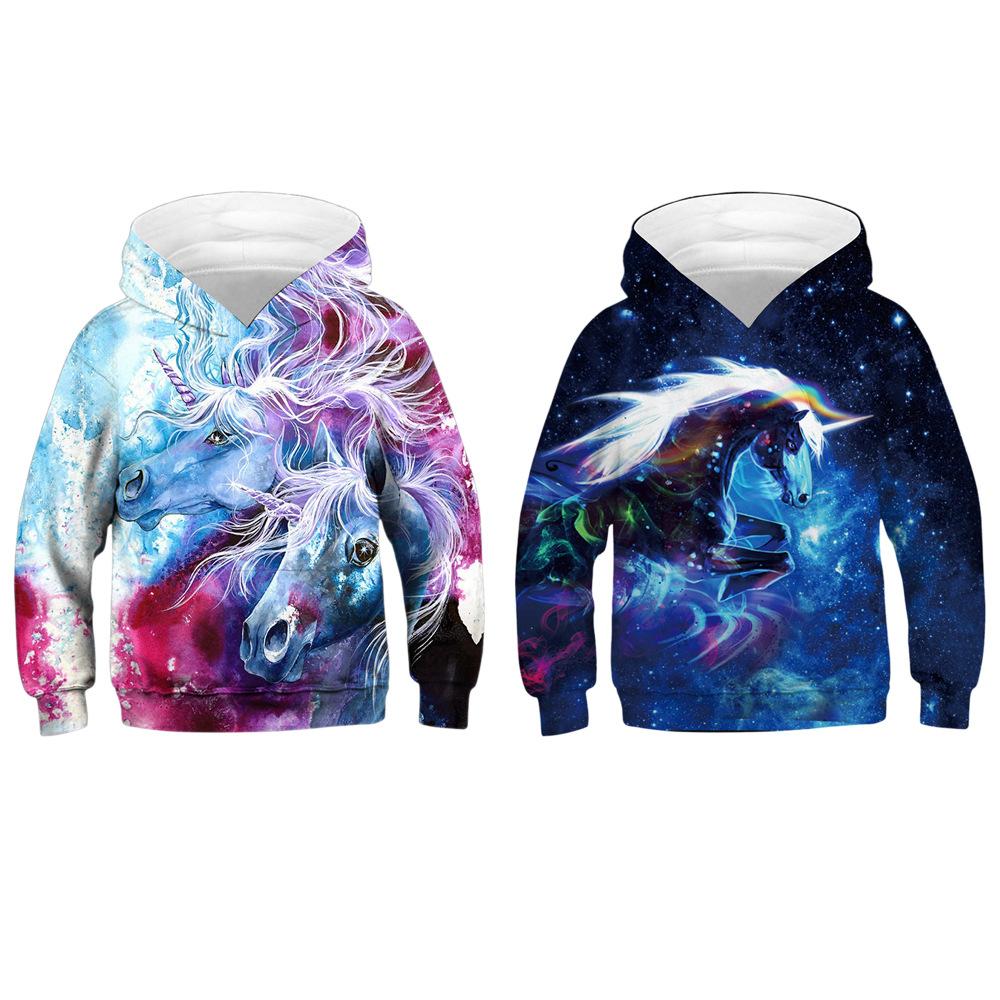 Kids Galaxy Unicorn  3D Hoodie Unisex Sweatshirt - mihoodie