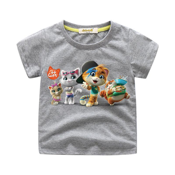 44 cats cool cotton t-shirt for kids - mihoodie