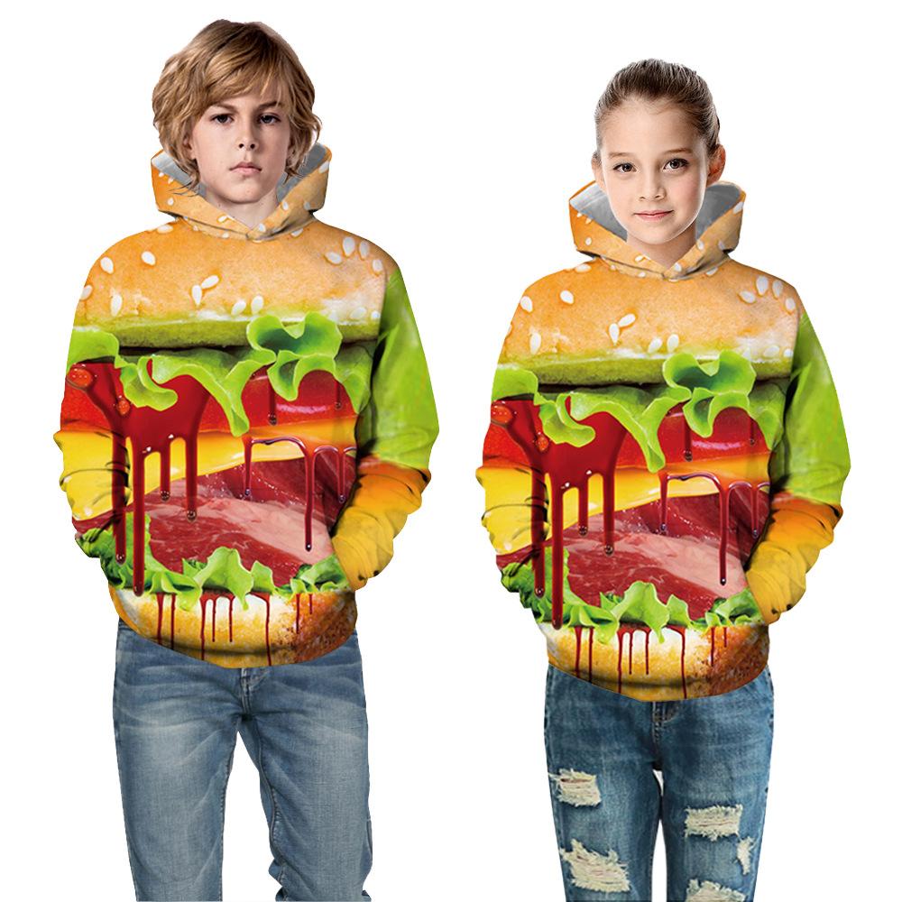 Kids Sweatshirt 3D Hamburger hoodie - mihoodie