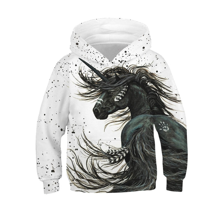 New Kids Black Unicorn 3D Hoodie Unisex Sweatshirt - mihoodie