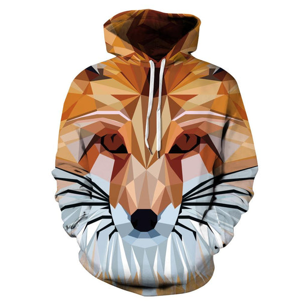 New 3D Fox Head Hoodie Unisex Sweatshirt - mihoodie