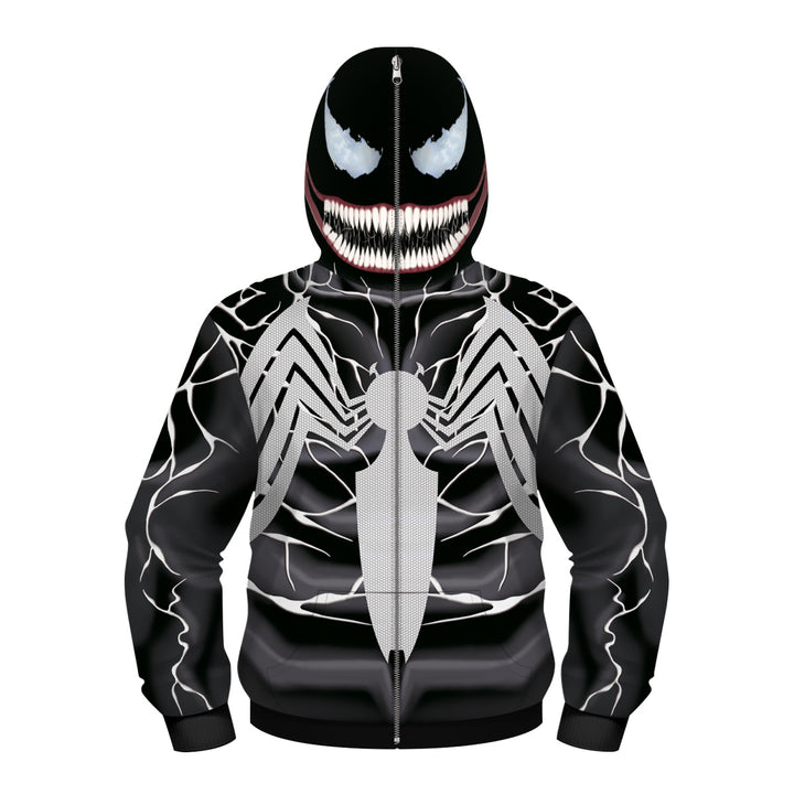 Kids Venom zip up hoodie Unisex Jacket Cosplay costume - mihoodie