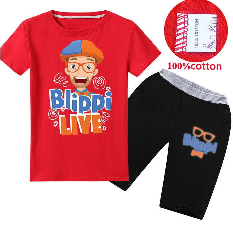 Kids Blippi T-shirt and Shorts - mihoodie