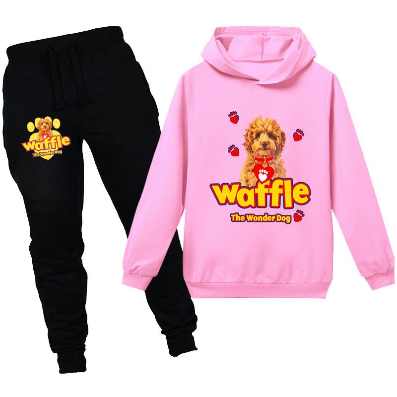 Kids Waffle The Wonder Dog  Casual Hoodie Tracksuit Sportwear - mihoodie