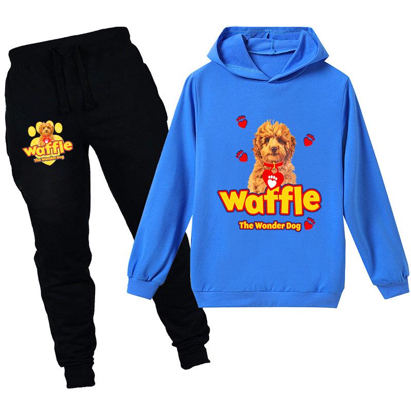 Kids Waffle The Wonder Dog  Casual Hoodie Tracksuit Sportwear - mihoodie