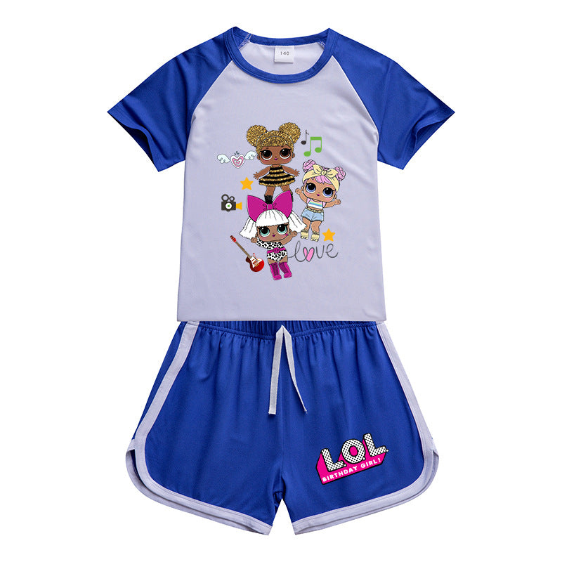 Kids lol Surprise Sportswear Outfits T-Shirt Shorts Sets - mihoodie