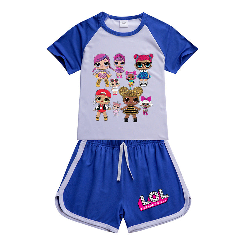 Kids lol Surprise Sportswear Outfits T-Shirt Shorts Sets - mihoodie