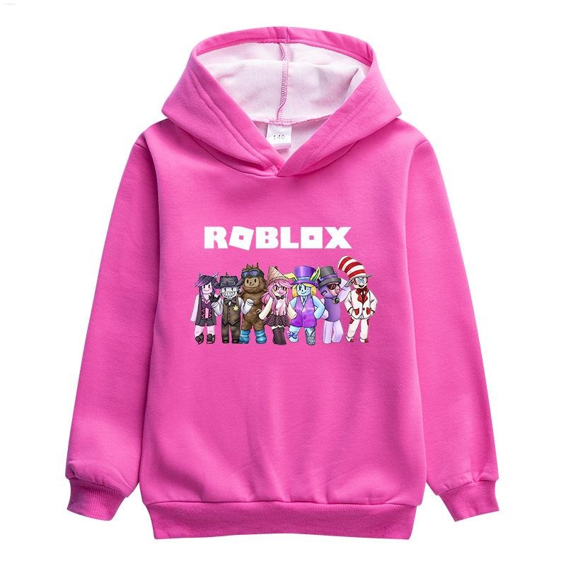 Kids  Hooded Sweatshirt Roblox Pattern Fleece Pullover Hoodie - mihoodie