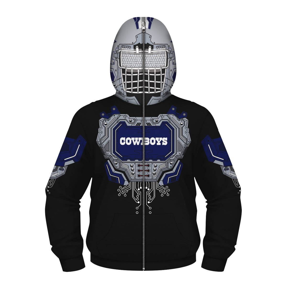 Kids Dallas Cowboys zip up hoodie Unisex Jacket Cosplay costume - mihoodie