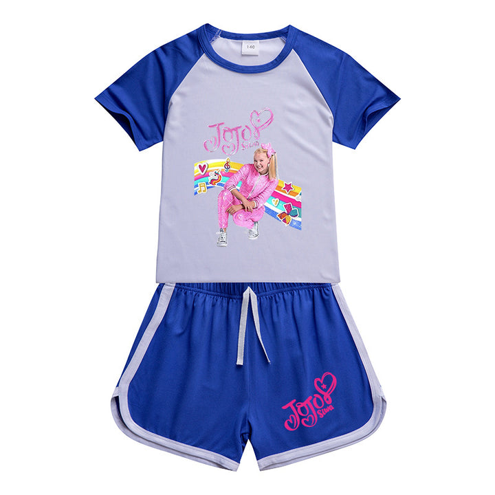 Kids Jojo siwa Sportswear Outfits T-Shirt Shorts Sets - mihoodie
