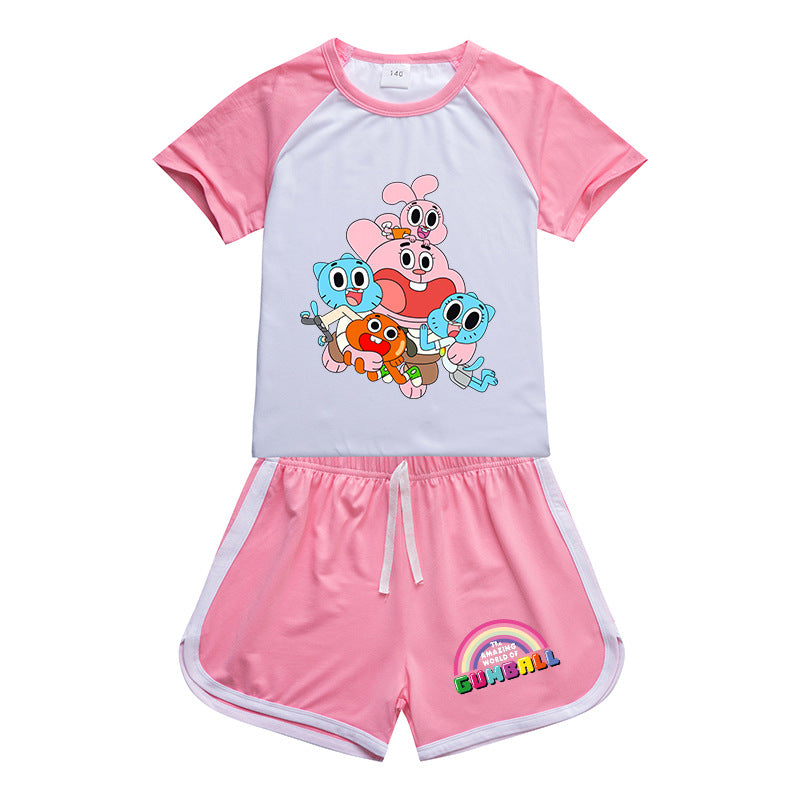 Kids The Amazing World of Gumba Sportswear Outfits T-Shirt Shorts Sets - mihoodie