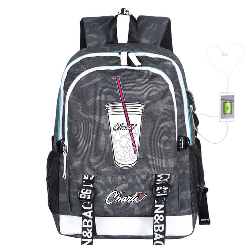 Charli D’Amelio Book Bag Casual Stylish Backpack for Women Men Girls Travel - mihoodie