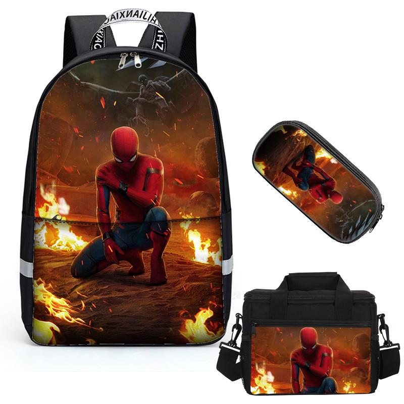 Deeprint Cool Unique 3D Spider Man School Book Bag Printing Backpacks for Boys Girls Students - mihoodie