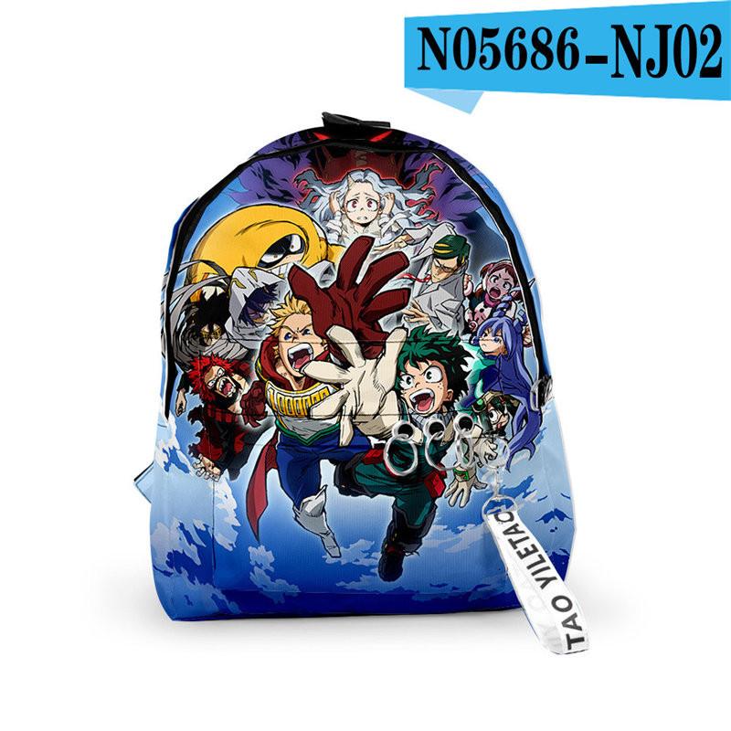 3D My Hero Academia Printed School Backpacks for Kids Boy Girls Lightweight Backpack Bookbags - mihoodie
