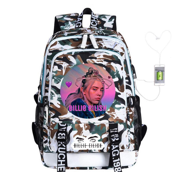 Fashion Billie Eilish Backpacks for Girls Students Women Travel - mihoodie