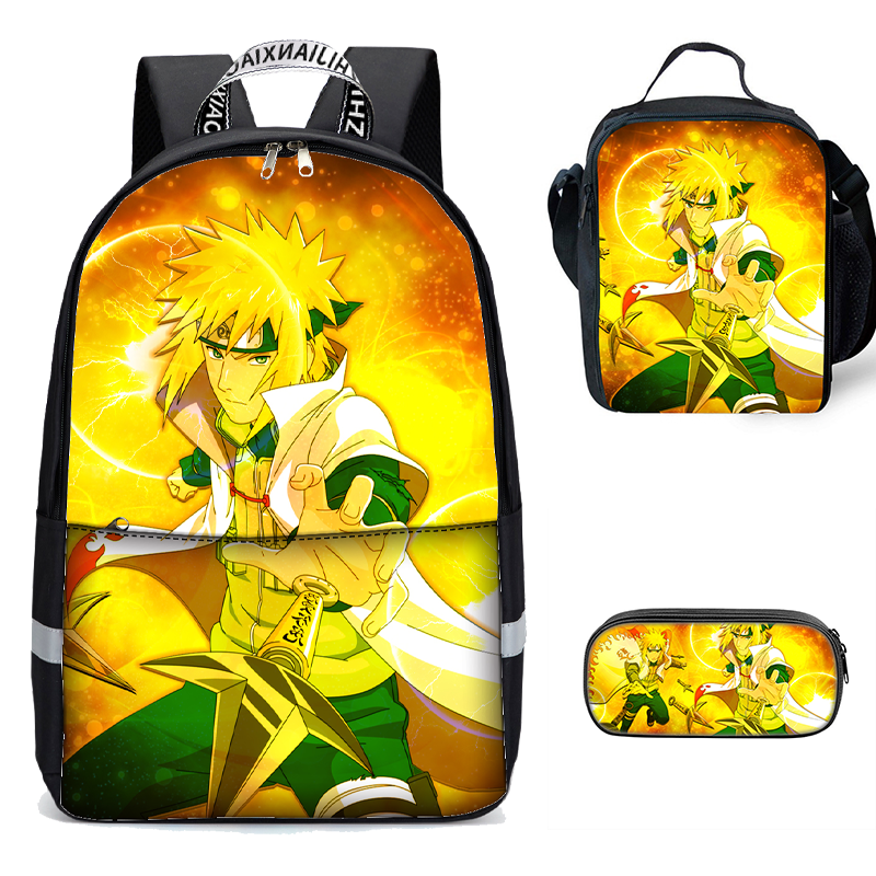 Naruto   Light Weight  17" Backpack lunch bag pencil case - nfgoods