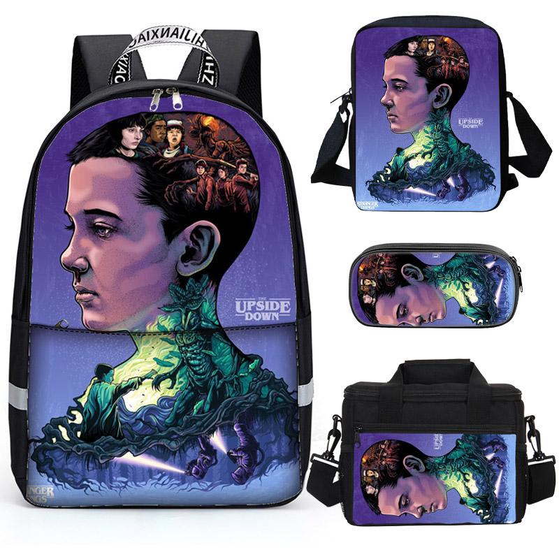 Cool 3D Stranger things School Book Bag Printing Backpacks for Boys Girls - mihoodie