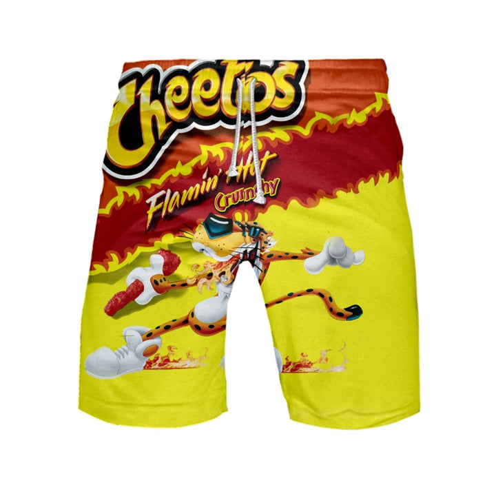 Crunchy Flamin Hot Cheetos Kids Beach Shorts - mihoodie