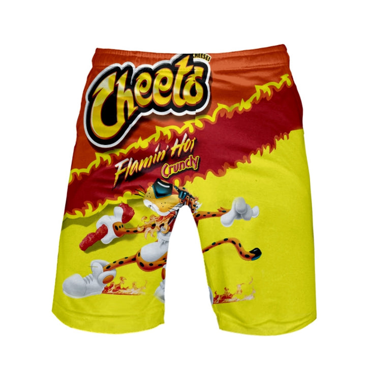 Crunchy Flamin Hot Cheetos Kids Beach Shorts - mihoodie
