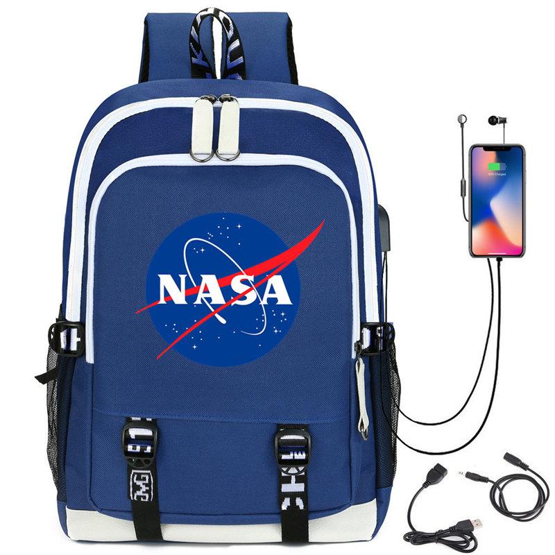 Casual NASA BackPack for Men Travel Hiking Laptop Backpack for Women School Boys Girls - mihoodie