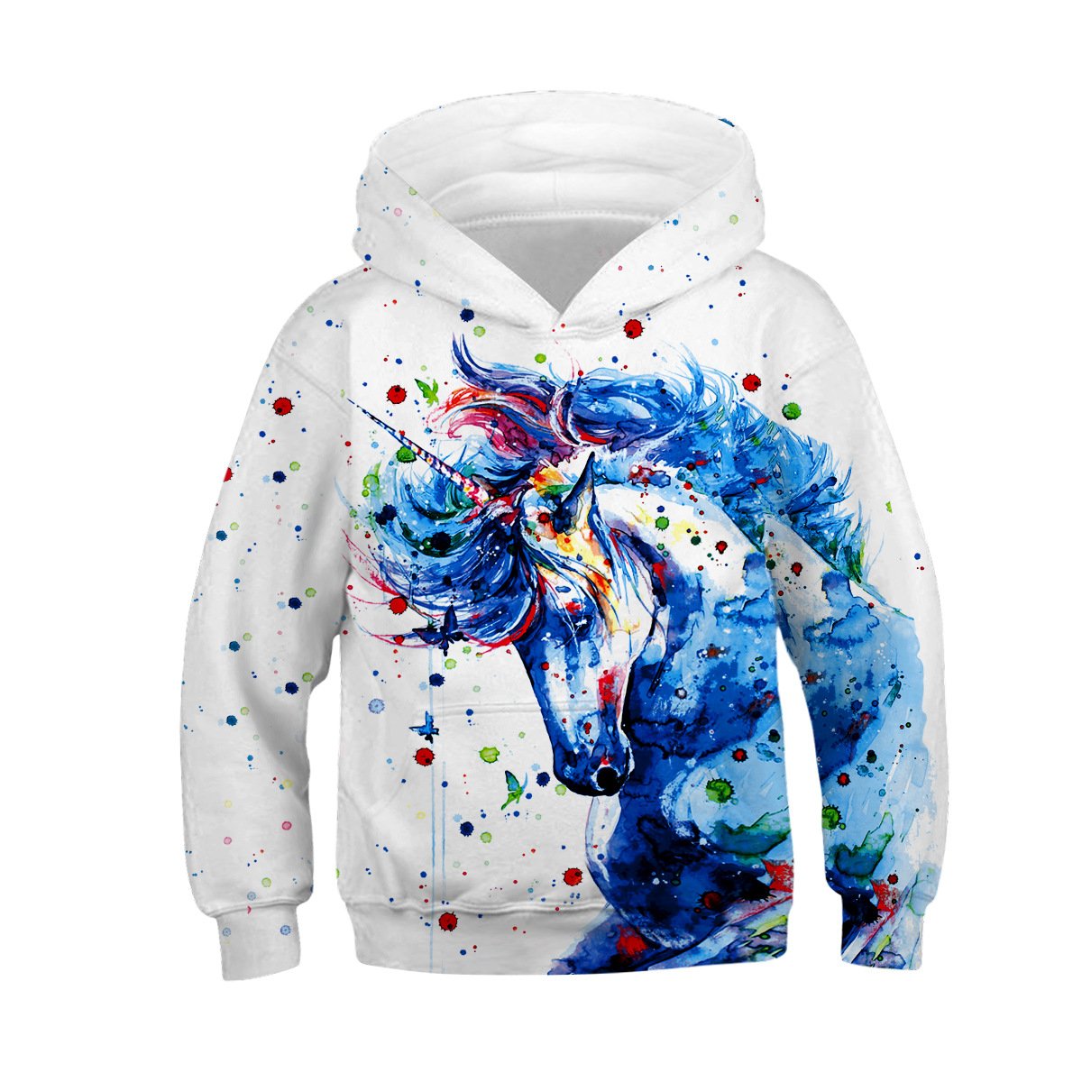 Colorful Unicorn 3D printing  Hoodie for boys and girls - mihoodie