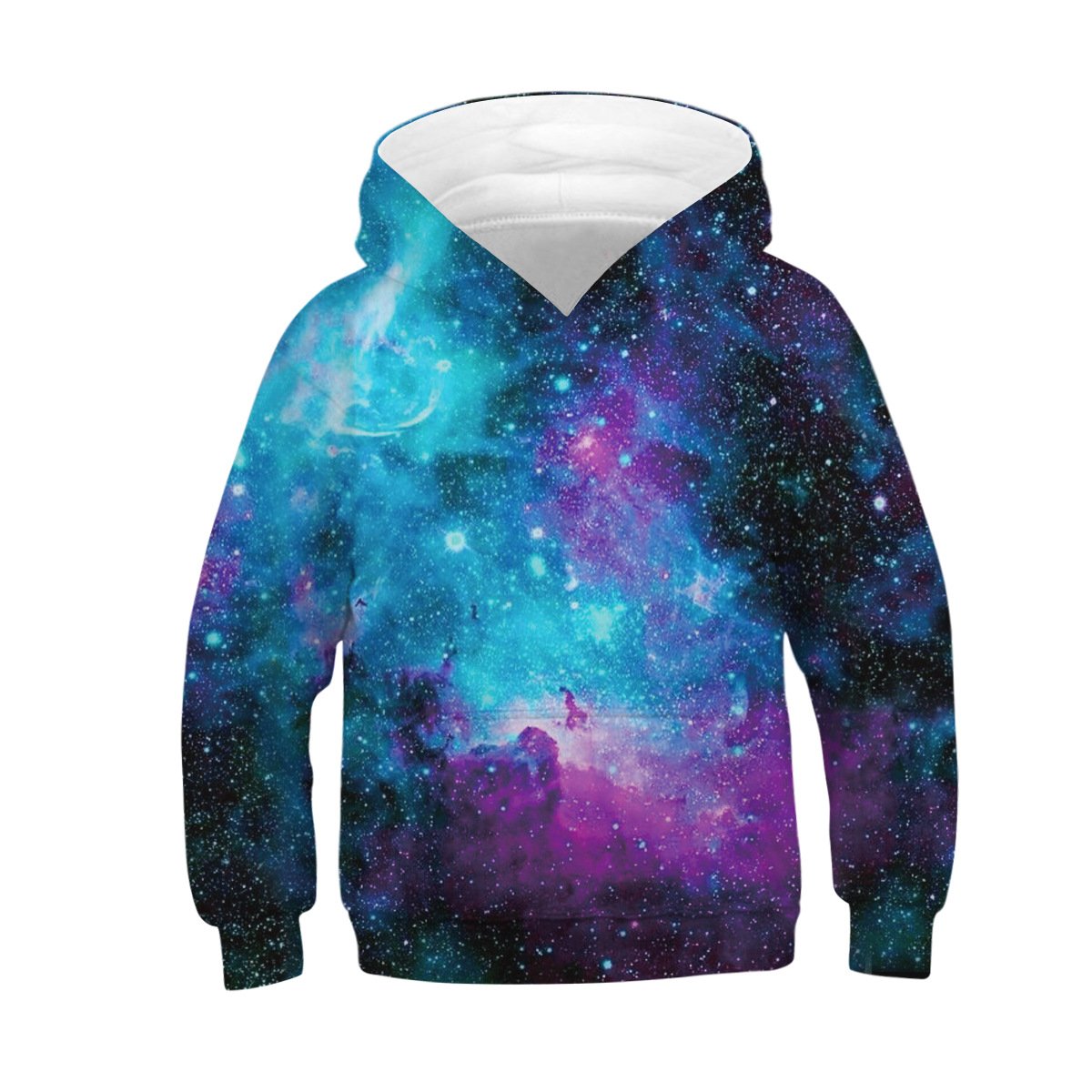 Unisex galaxy 3D Digital Print Pullover Hoodie Hooded Sweatshirt for boys and girls - mihoodie