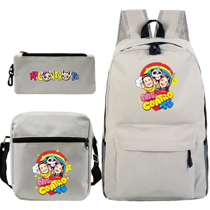 Casual Me contro Te Student School Bag One-shoulder Bag Pencil Bag Three-piece Set - mihoodie