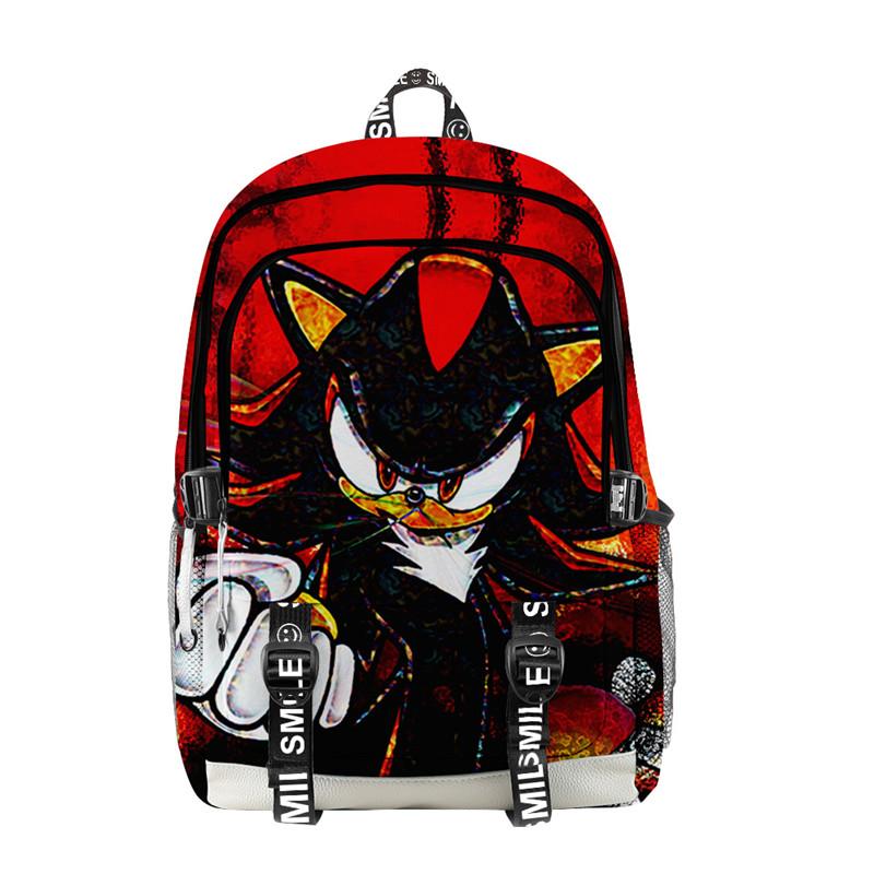 Unisex Casual Stylish 3D Sonic the Hedgehog School Book Bag Printing Backpacks for Boys Girls - mihoodie