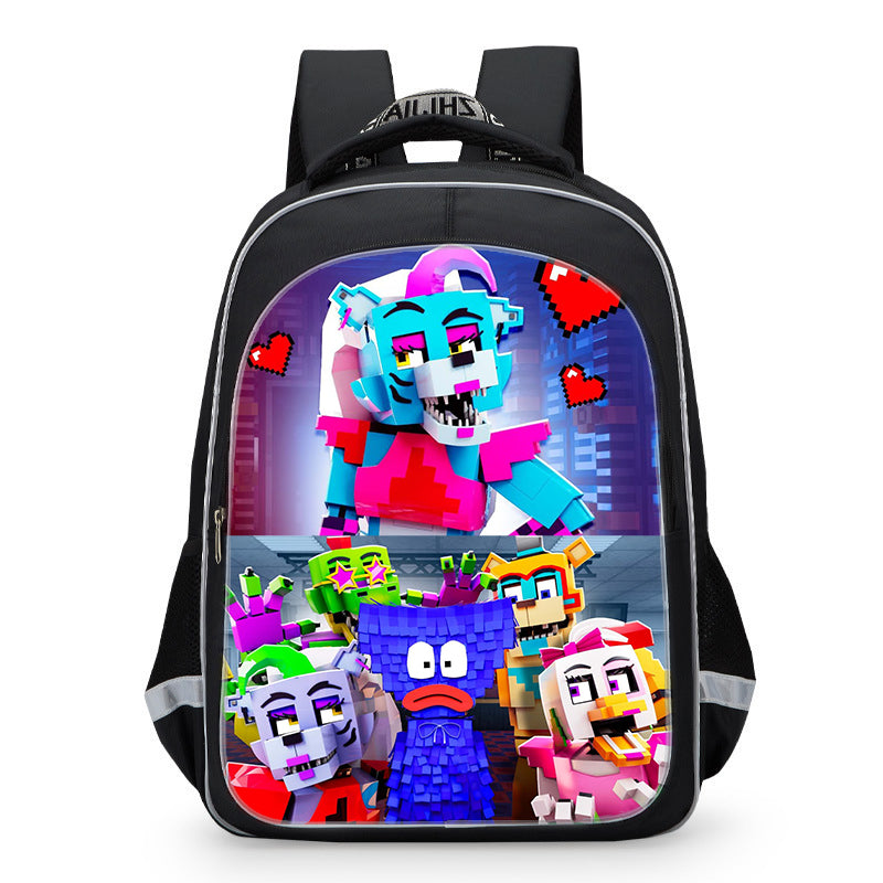Five Nights At Freddy's Security Breach Minecraft  Backpack Kids School Bag - mihoodie