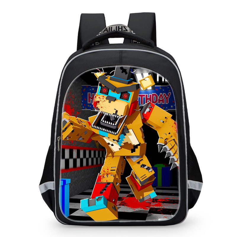 Five Nights At Freddy's Security Breach Minecraft  Backpack Kids School Bag - mihoodie