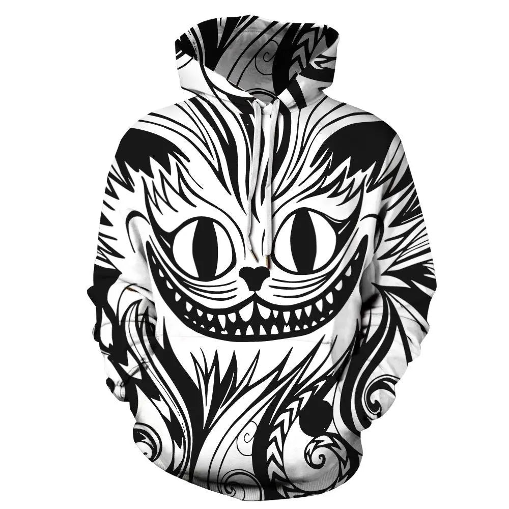 Fashion The Cheshire Cat 3D Hoodie  Halloween costume for Men and Women - mihoodie