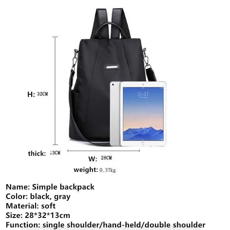 Jsvery 2022 New Arrival Women's Portable Anti-theft Travel Backpack Girls Casual Canvas Lager Capacity Shoulder Bag Schoolbag Hot - mihoodie