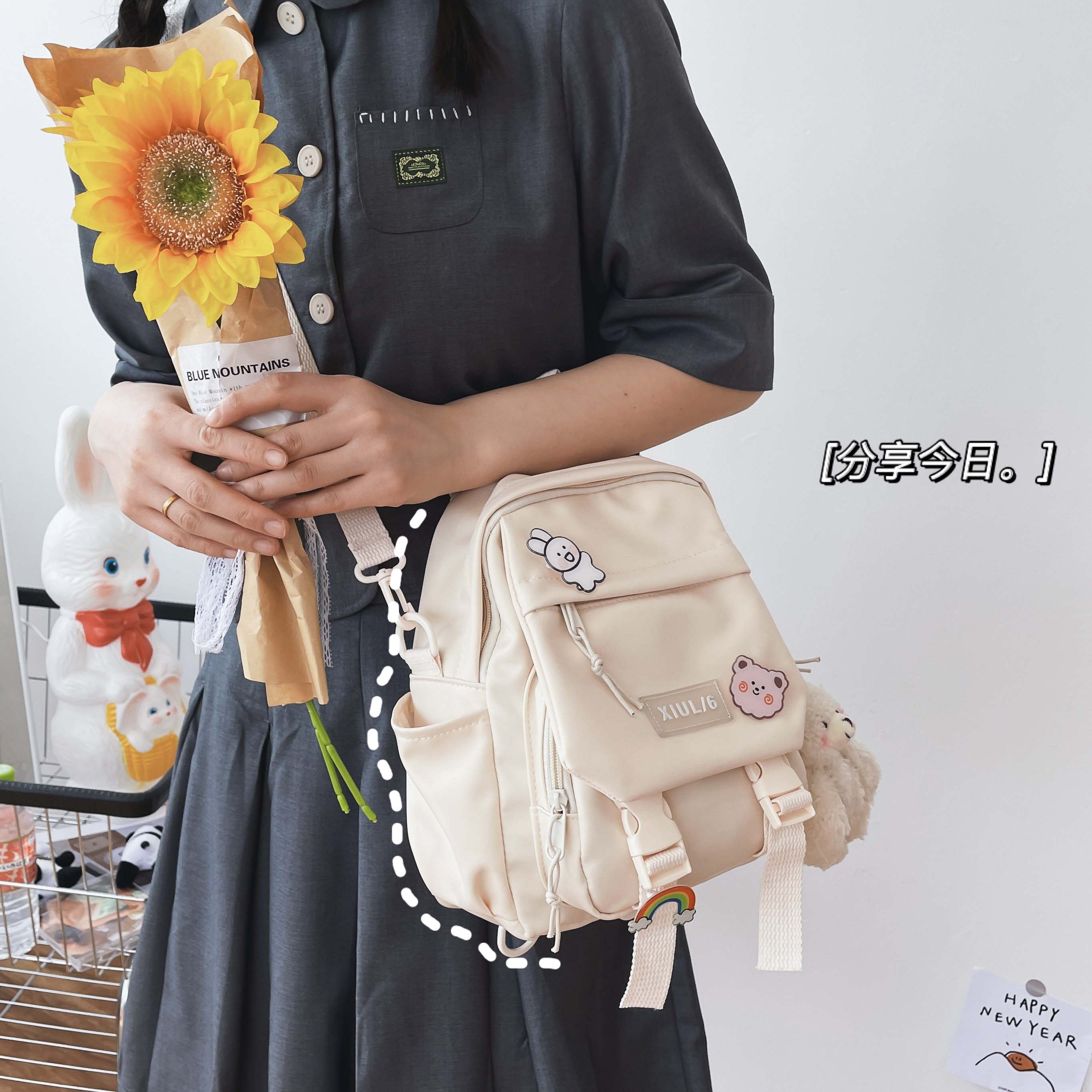 Jsvery Small Backpack Women Cute Multifunctional Dual-use School Bags for Teenage Girls Student Kawaii Mini Travel Backpacks Ruckpack - mihoodie