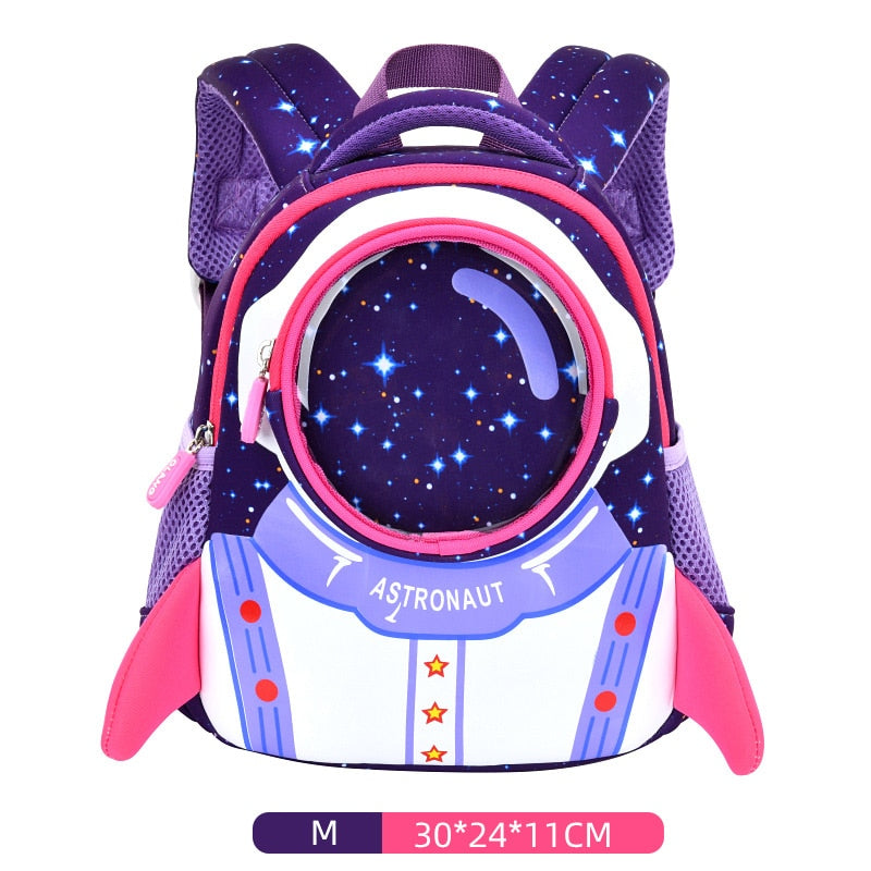 Jsvery 2022 New 3D Rocket Kids Backpack Anti-lost Astronauts School bags Waterproof Cartoon Girls Backpack Mochila Infantil - mihoodie