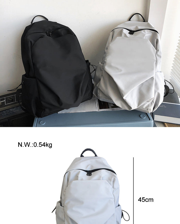 New Waterproof Nylon Women Backpack Large Capacity Solid Color Men Travel Bag Unisex College Schoolbag Laptop Backpacks - mihoodie