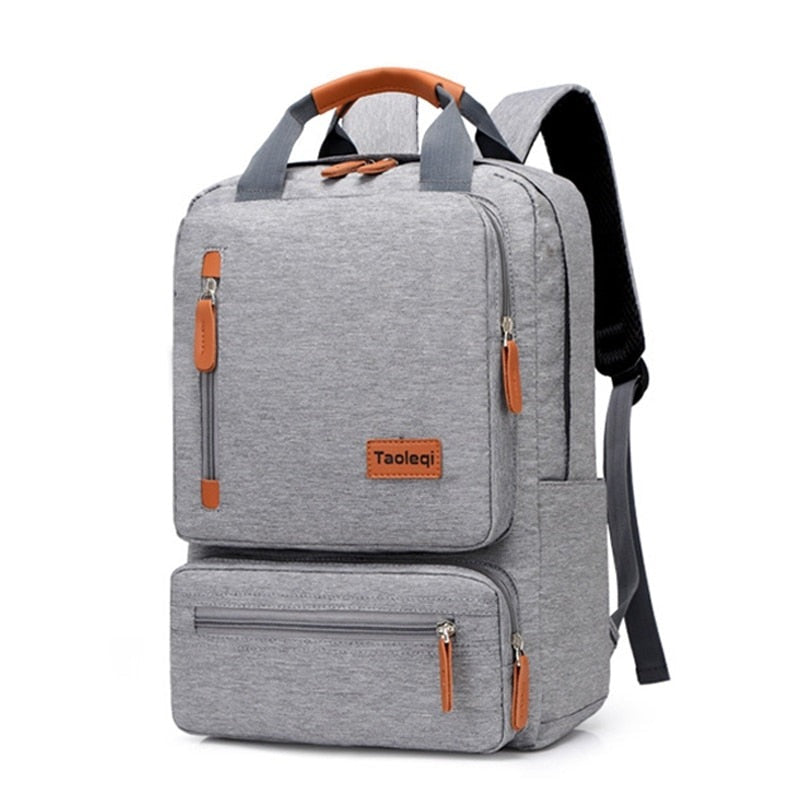 Jsvery Casual Business Men Computer Backpack Light 15 inch Laptop Bag 2022 Waterproof Oxford cloth Lady Anti-theft Travel Backpack Gray - mihoodie