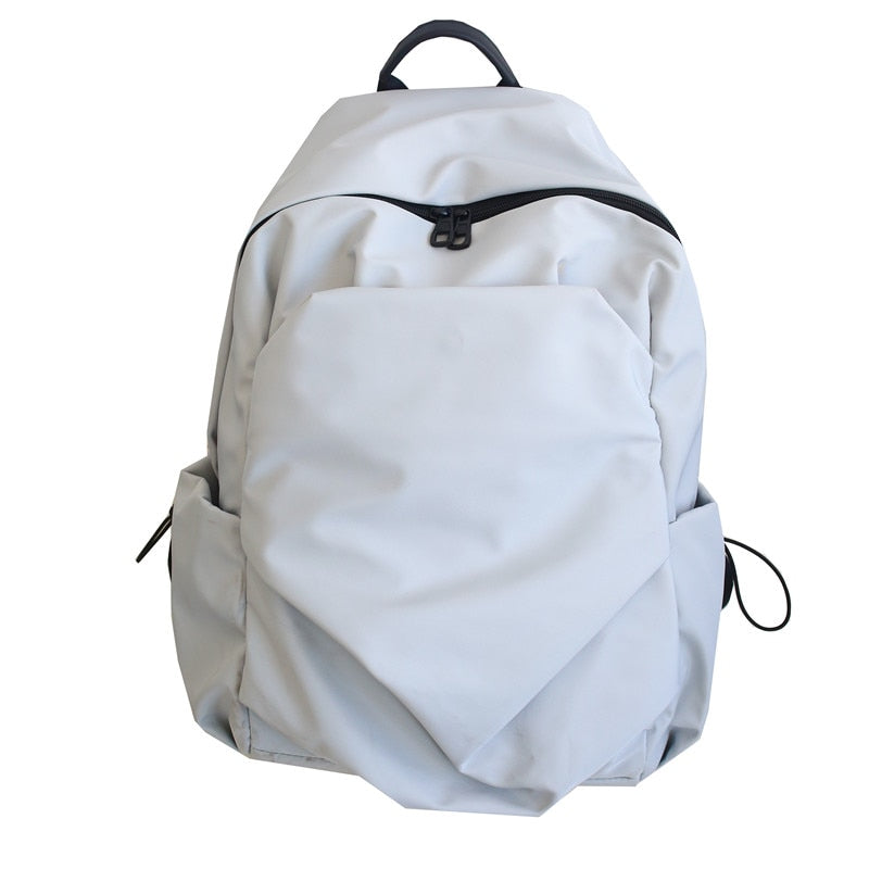 New Waterproof Nylon Women Backpack Large Capacity Solid Color Men Travel Bag Unisex College Schoolbag Laptop Backpacks - mihoodie