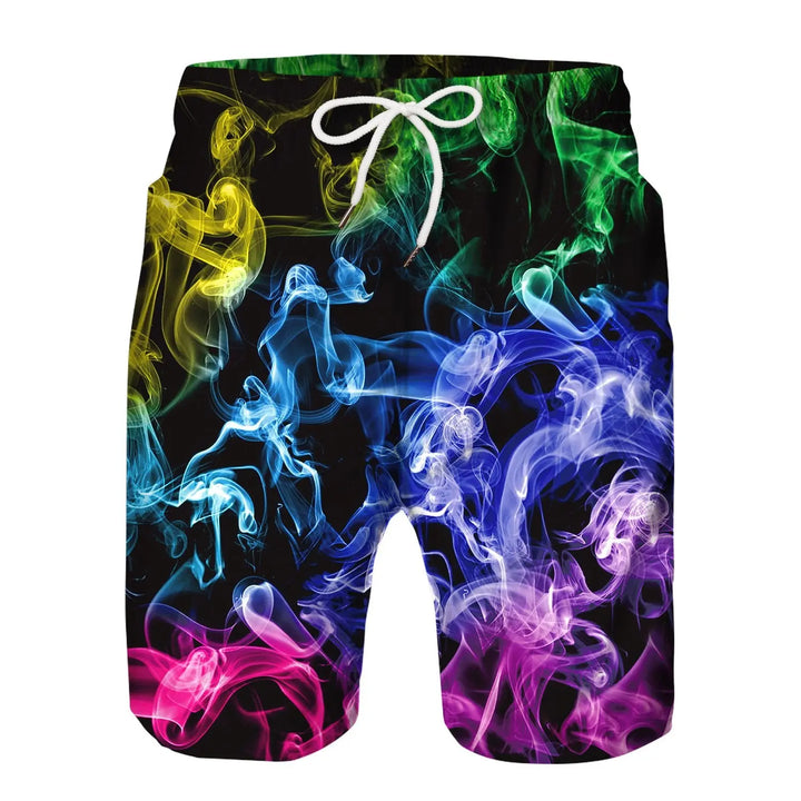 Kids Abstract colored smoke  Beach Shorts - mihoodie