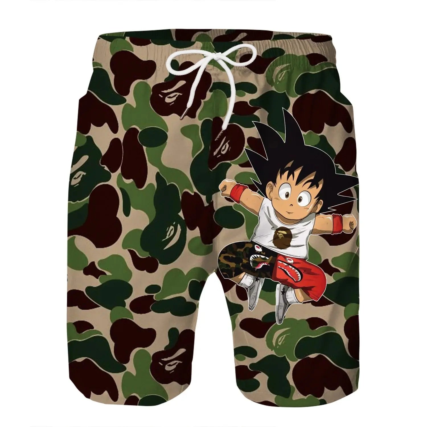 Kids Dragon Ball Son Goku Beach Shorts - mihoodie