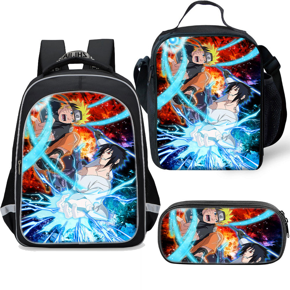 Naruto Vs Sasuke  School bag Lunch bag pencil case - nfgoods