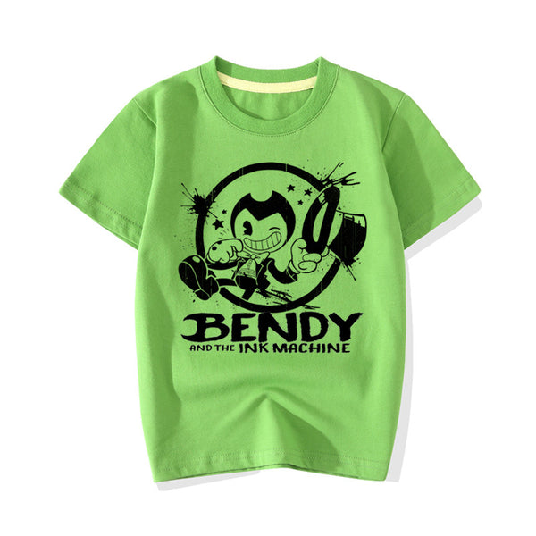Kids Bendy and The Ink Machine Casual Cotton T-shirt - mihoodie