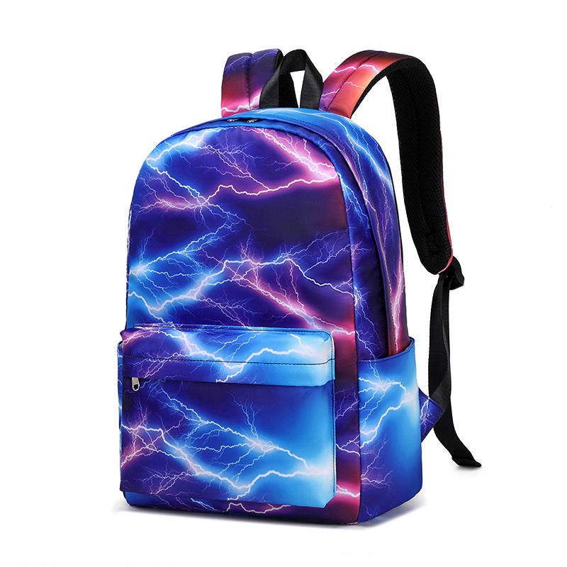 Abstract Electric Lightning  Backpack 3pcs