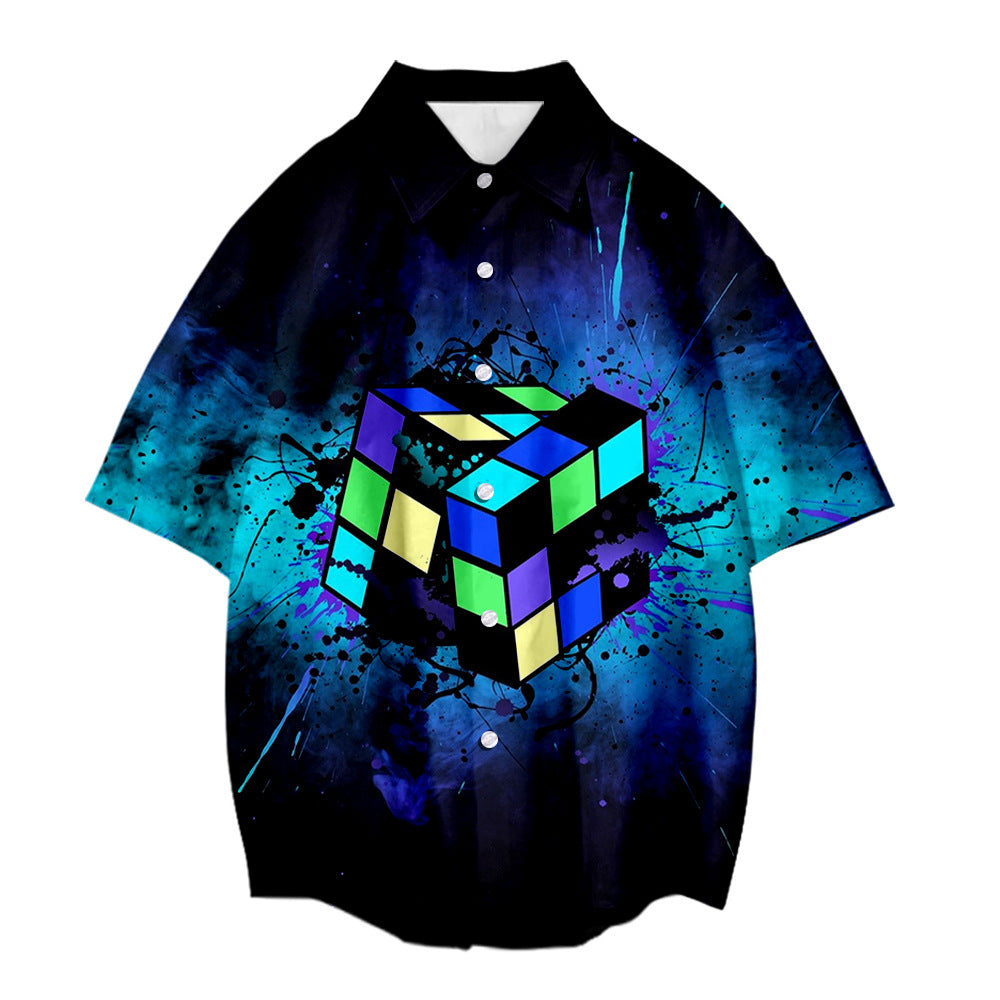 New Cartoon Rubik's Cube Shirt - mihoodie