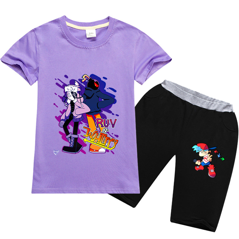 FRIDAY NIGHT FUNKIN  Ruv  and Whitty T-shirt and Shorts 2pcs - mihoodie