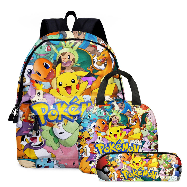 Pokemon Pikachu Backpack 3pcs - mihoodie