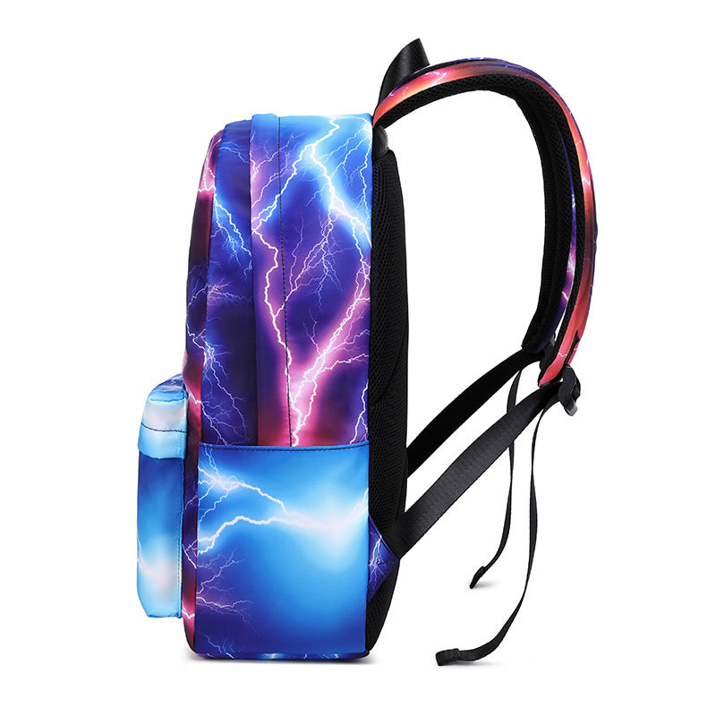 Abstract Electric Lightning  Backpack 3pcs - mihoodie